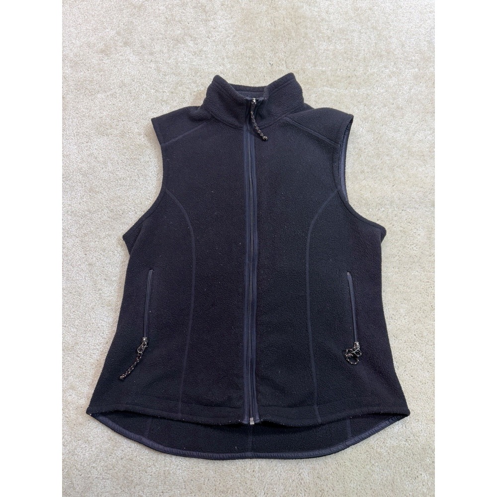 Vintage Patagonia Synchilla Vest Womens Large Black Fleece Full Zip USA Made